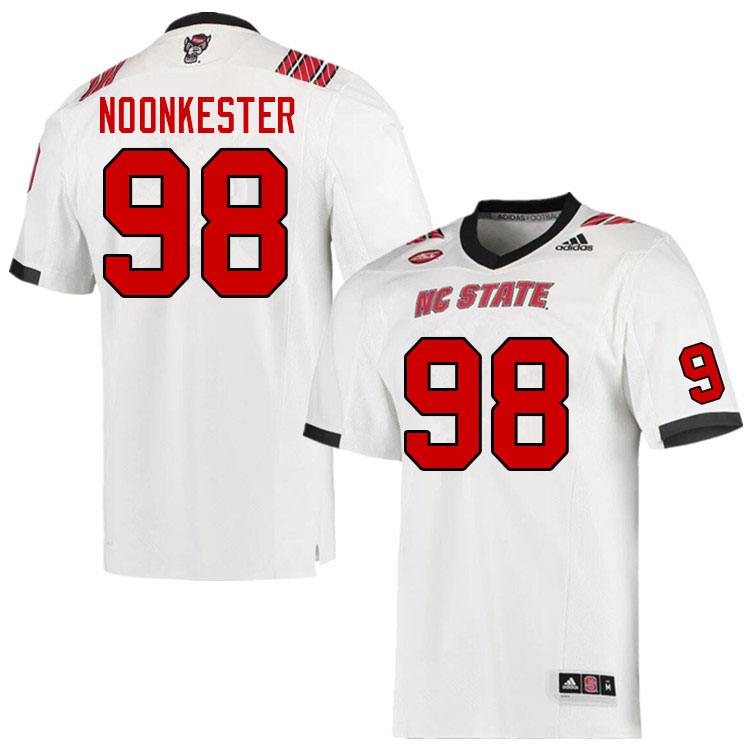 Men #98 Caden Noonkester NC State Wolfpack College Football Jerseys Sale-Red - Click Image to Close
